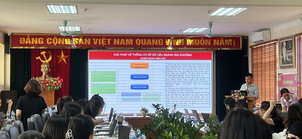 Hội nghị hướng dẫn sử dụng chữ ký số, học bạ số cấp THCS quận Ba Đình